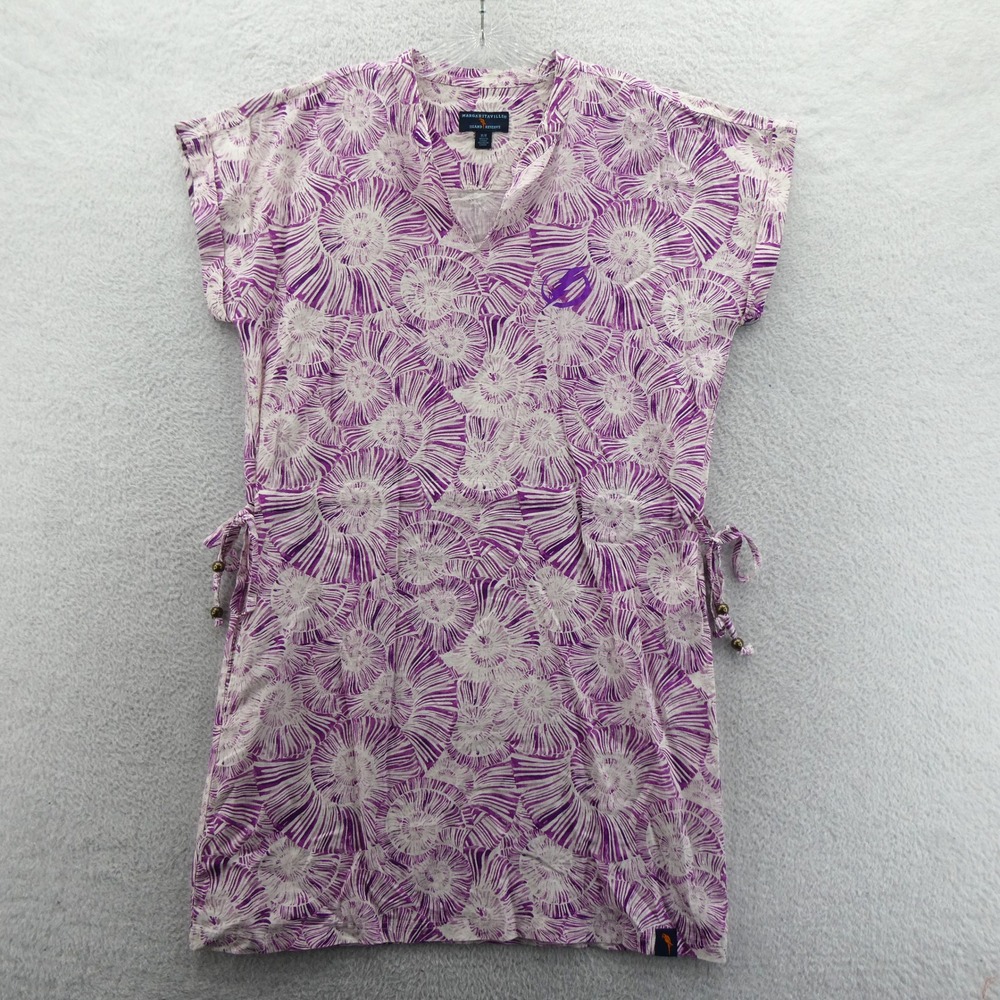 Margaritaville Shirt Womens Medium Tampa Bay Lightning Purple Shell Print Tunic‎